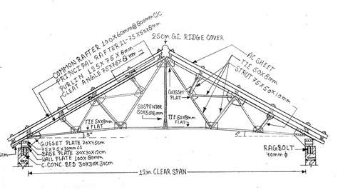 steel box truss architecture detial drawing|trusses for single story buildings.